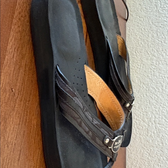 Coach Black Sandals with Metallic Embellishments - Picture 5 of 5